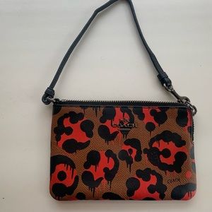 Leopard coach wristlet